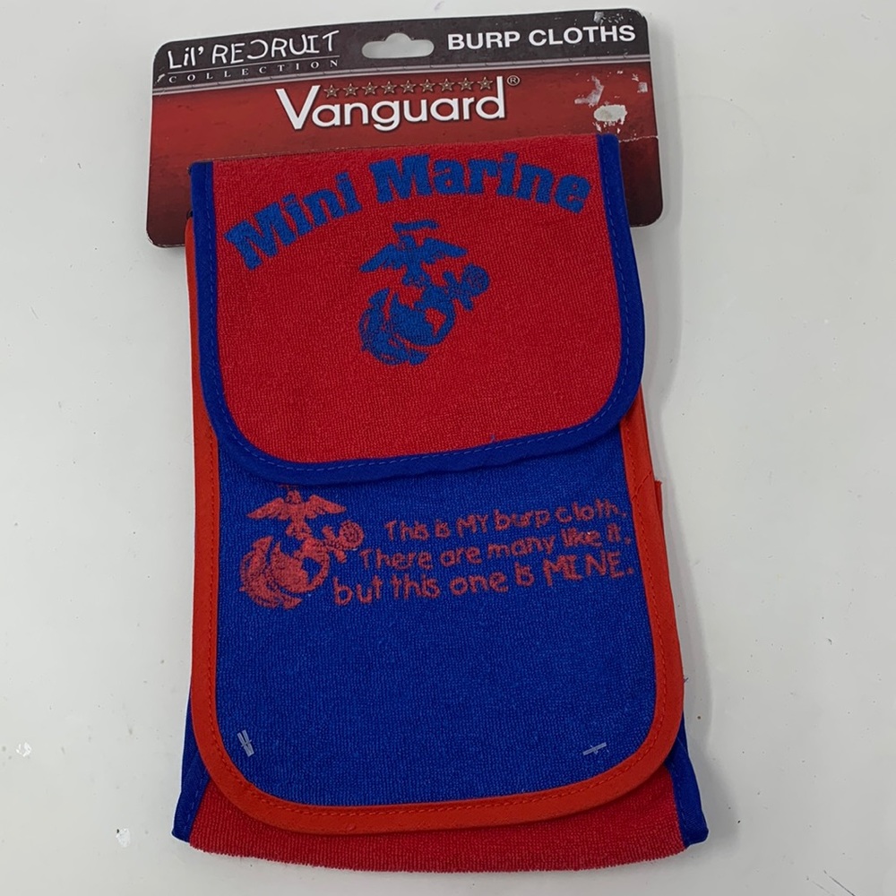 Set of 2 Burp cloths mini marine nwt by vanguard